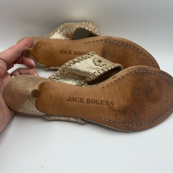 Jack Rogers Gold Maggie Kitten Heels 8.5 - Picture 5 of 10